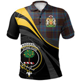 Clan Anderson Highland Society of London Tartan Polo Shirt - Royal Coat Of Arms Style IP24 Anderson Highland Society of London Tartan Tartan Polo